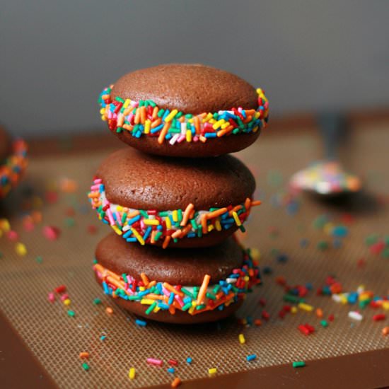 Chocolate Confetti Sandwich Cookies