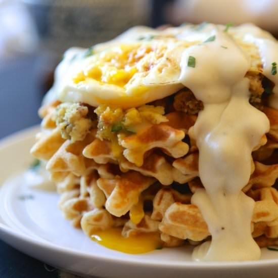 Leftover Thanksgiving Waffles