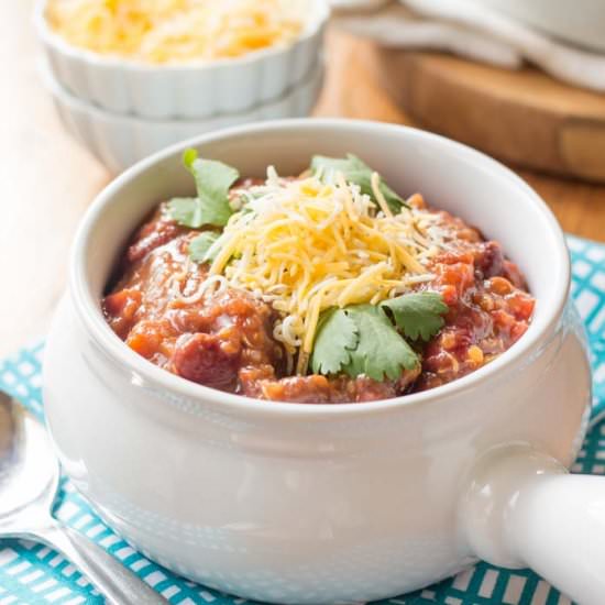 Spicy Vegetarian Quinoa Chili