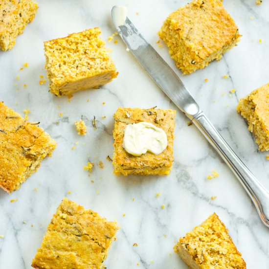 GF Rosemary and Olive Oil Cornbread