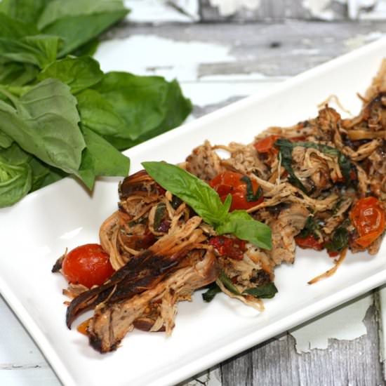Slow Cooker Tomato Basil Chicken