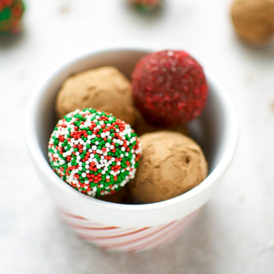Raw Date And Orange Holiday Truffles