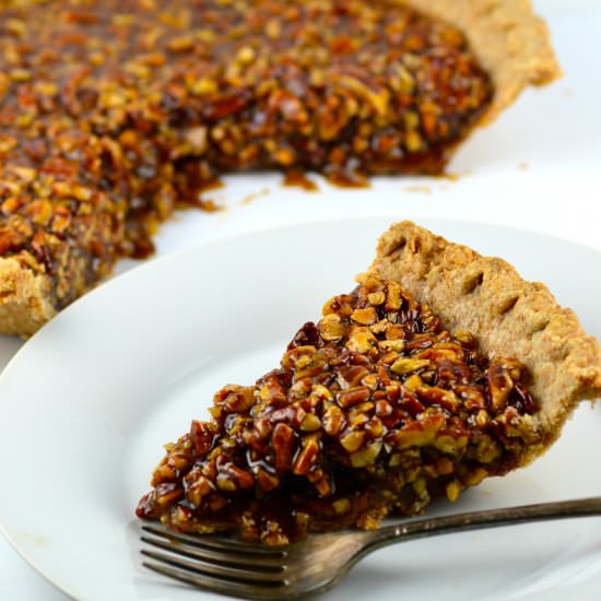 Vegan Bourbon Pecan Pie