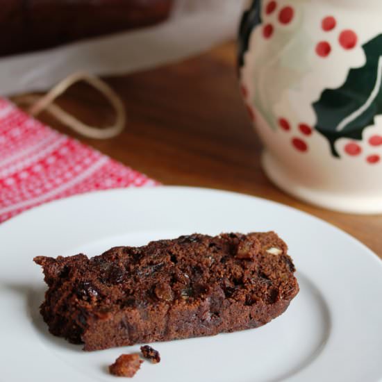 Chocolate Fruit Cake for Christmas