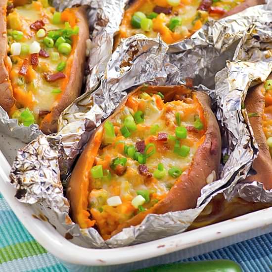 Twice Baked Jalapeno Sweet Potato