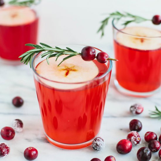 Cranberry-apple cider punch