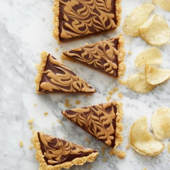 Chocolate Peanut Butter Swirl Tart