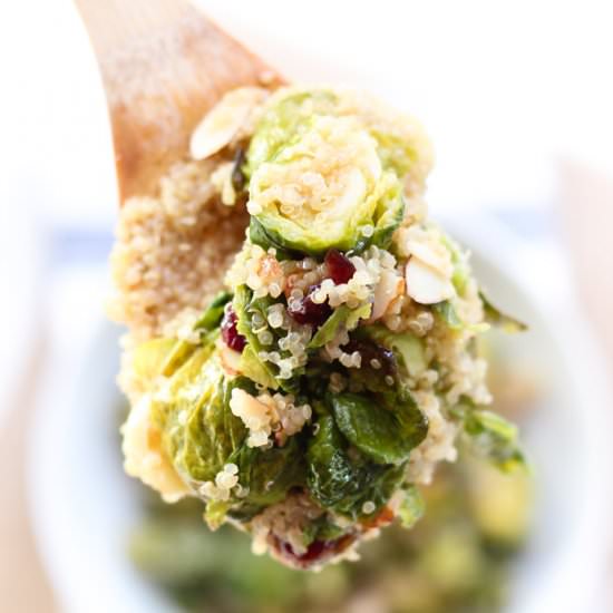Maple Brussel Sprout Quinoa Salad
