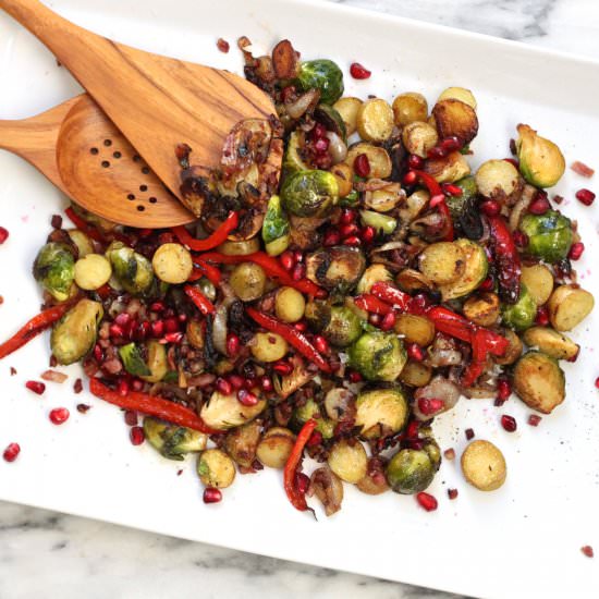 Holiday Brussels Sprout Hash