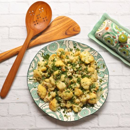 Roasted Cauliflower with Gremolata
