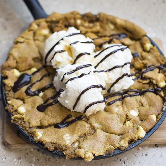 Pumpkin Spice Skillet Cookie
