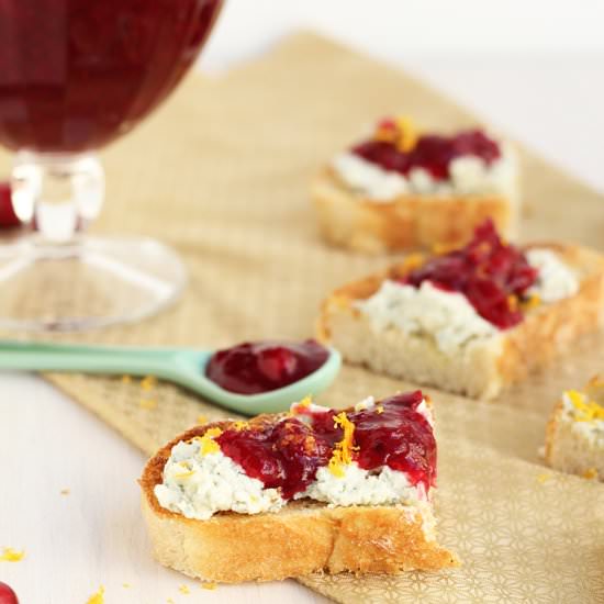 Blue Cheese & Cranberry Crostini