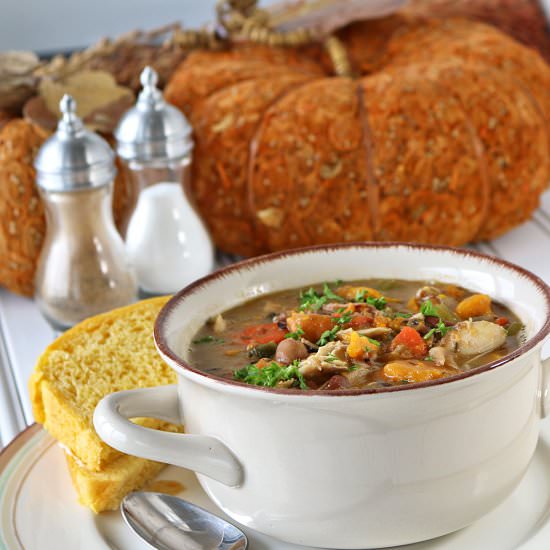 12 Bean Turkey Poblano Soup
