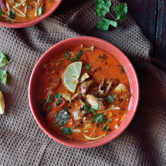 Thai chicken noodle soup