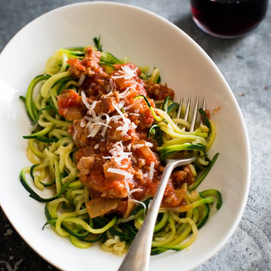 Zucchini Noodles / Turkey Marinara