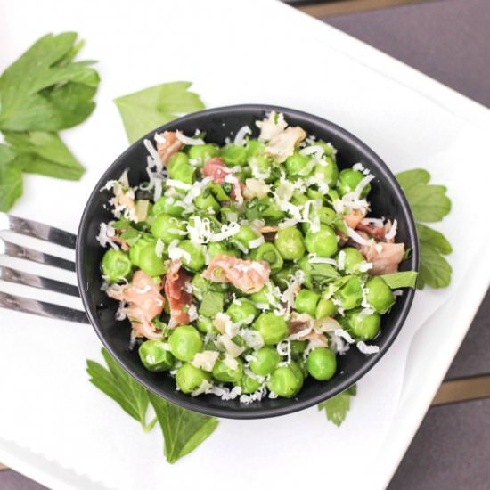 Green Peas with Proscuitto