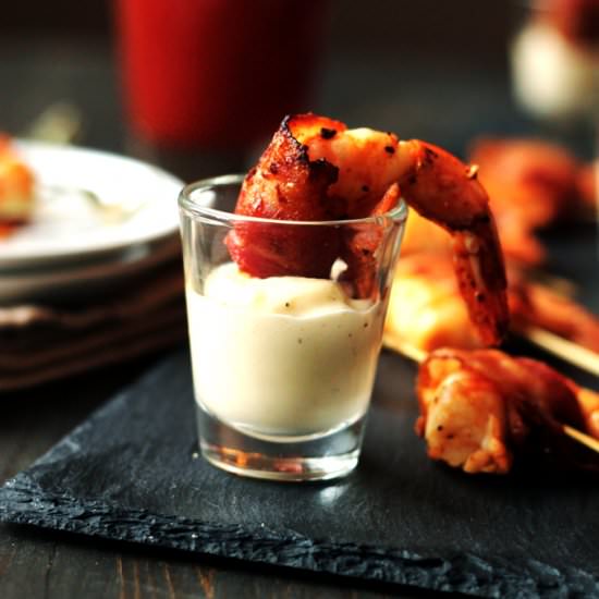 Bacon Wrapped Prawns