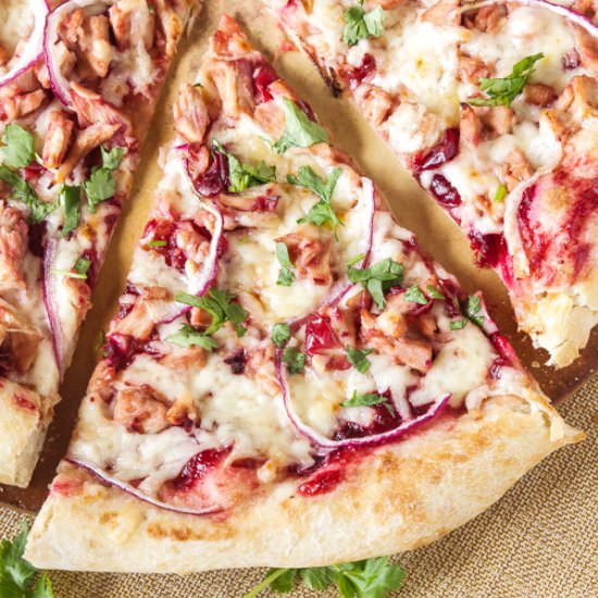 Turkey & Cranberry BBQ Sauce Pizza