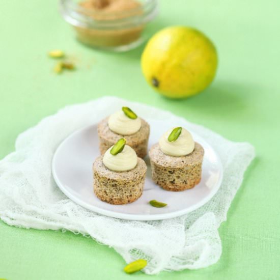 Pistachio Mini Cupcakes