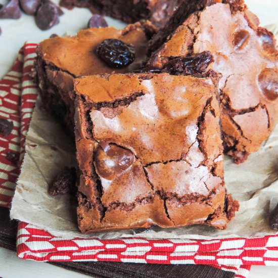 Chocolate Cherry Chunk Brownies