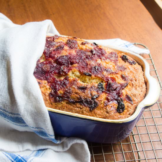 Spiced Cranberry Sauce Buckle