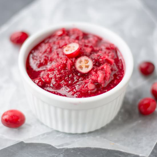 Raw Cranberry Relish