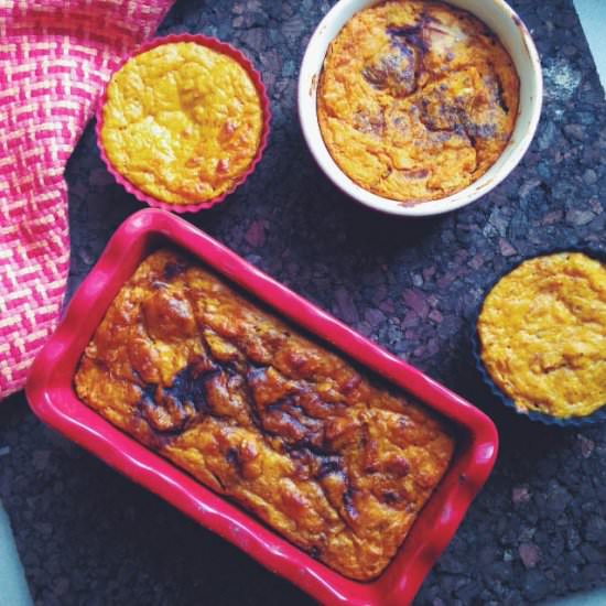 Pumpkin and Fig Bread Pudding Bakes