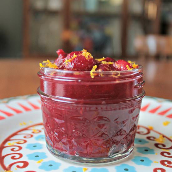 Maple Cinnamon Cranberry Pear Sauce