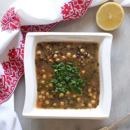 Harira – Lentil & Chickpea Soup