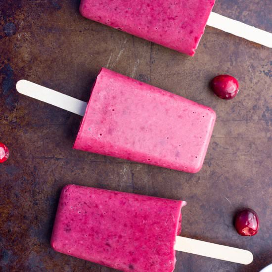 Cranberry & Greek Yogurt Popsicles