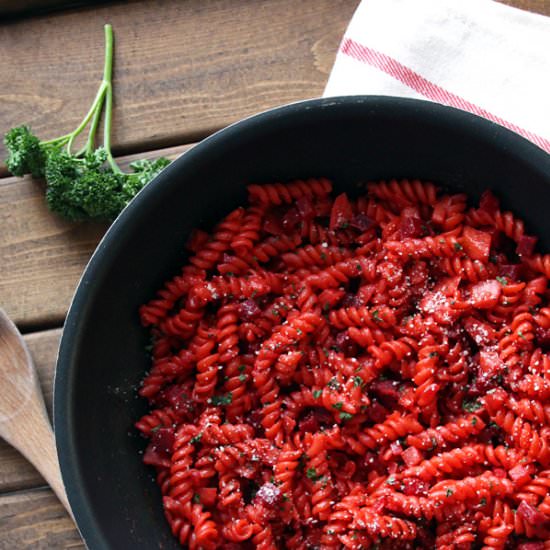 30 Minutes Beetroot Pasta