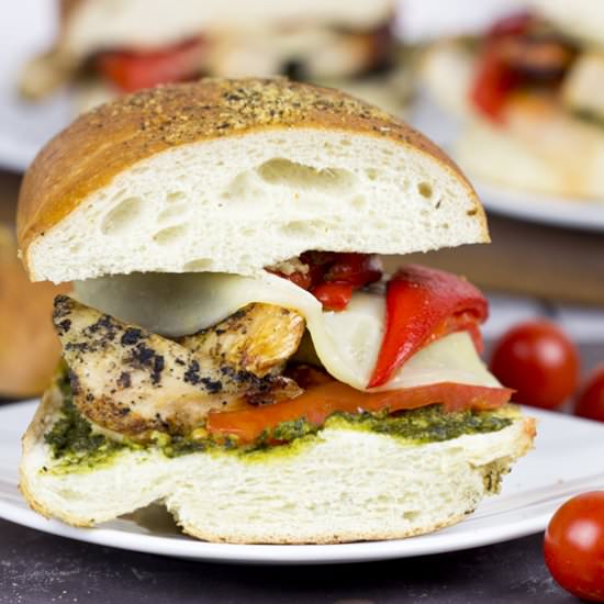 Grilled Chicken Pesto Sandwich