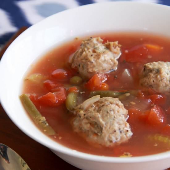 Chicken Meatball Vegetable Soup