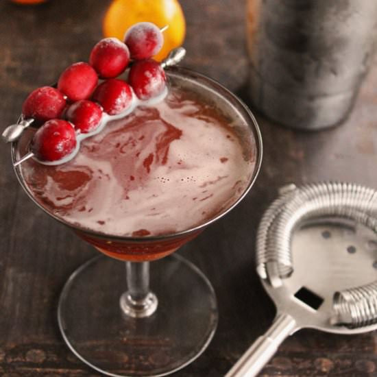 Cranberry Orange Rye Manhattan