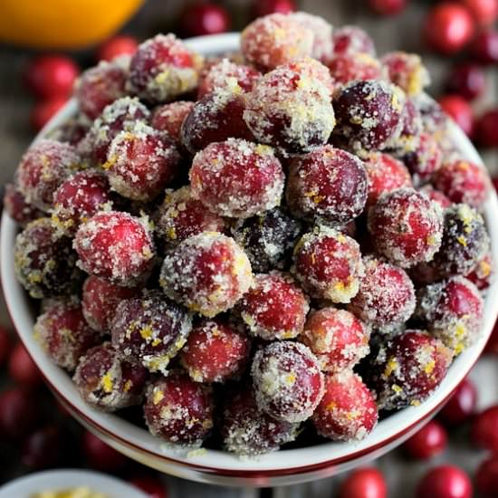 Orange Sugared Cranberries