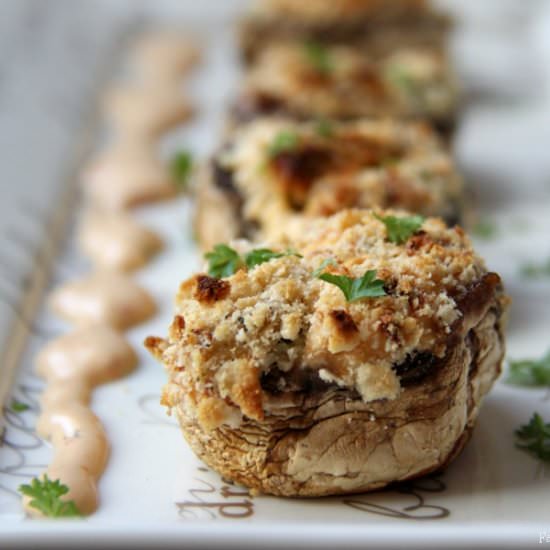 Spicy Ranch & Broccoli Mushrooms