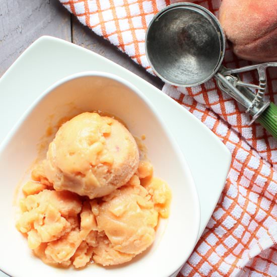 Simple Peach Sorbet