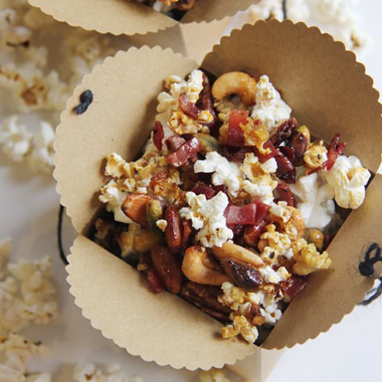 Bacon and Mixed Nuts Caramel Corn