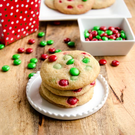 Christmas M&M Cookies