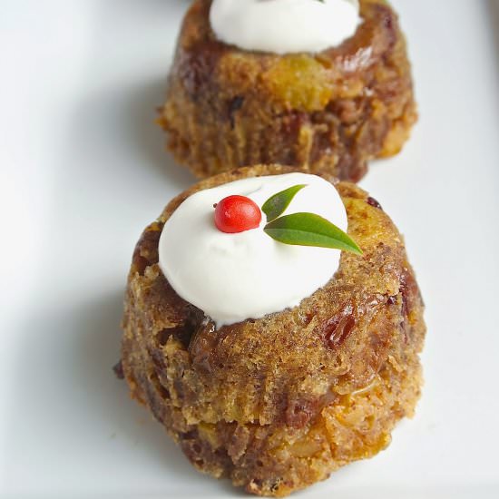 Christmas Pudding with Brandy Cream