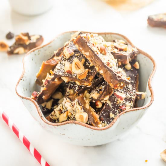 Dark Chocolate Hazelnut Toffee