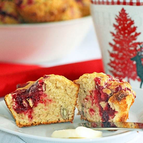 Cranberry Swirl Muffins