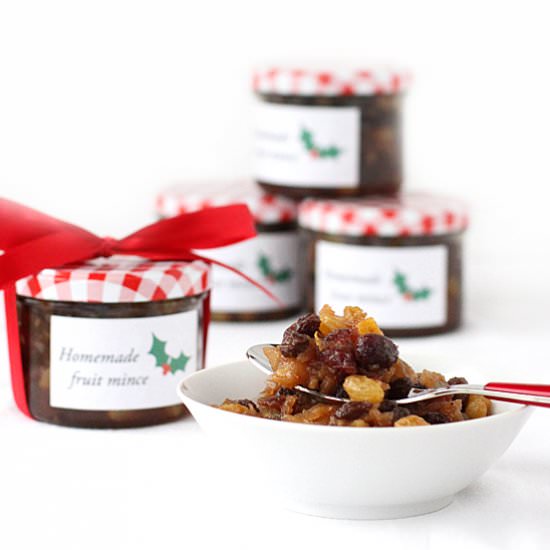 Homemade fruit mince