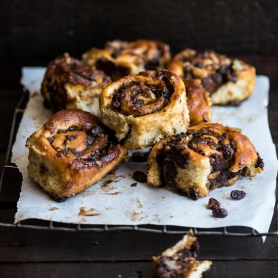 Boozy Chocolate Sticky Buns