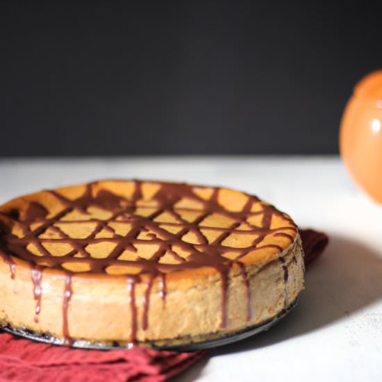 Pumpkin Cheesecake w/ Oreo Crust