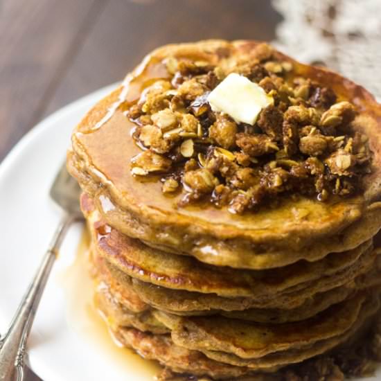 Whole Wheat Apple Crisp Pancakes
