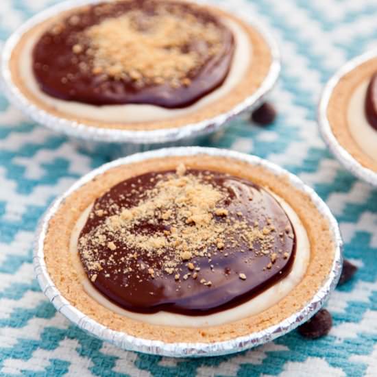 Mini Chocolate & Peanut Butter Pies
