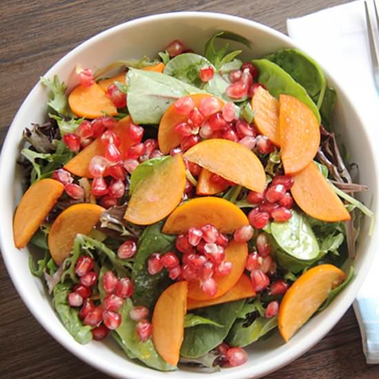 Persimmon Pomegranate Salad