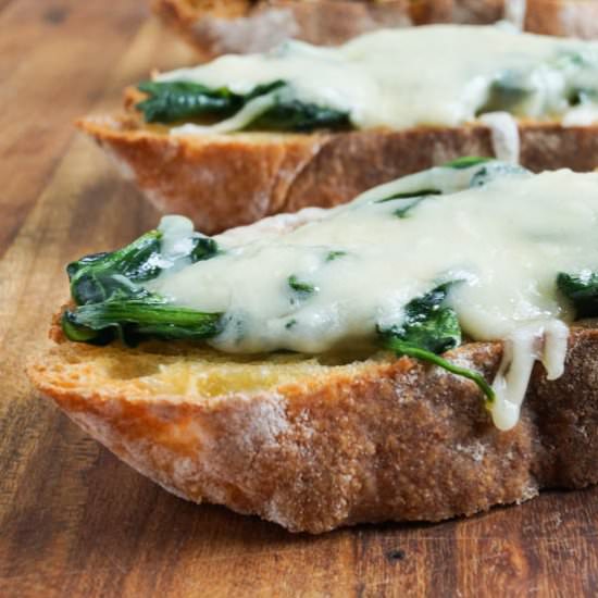 Bruschetta with Fontina and Greens