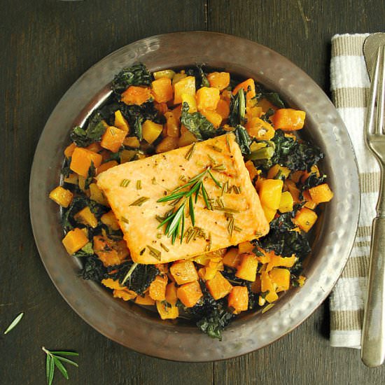 Easy Salmon with Roasted Butternut